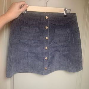 Altard State Grey Corduroy Skirt